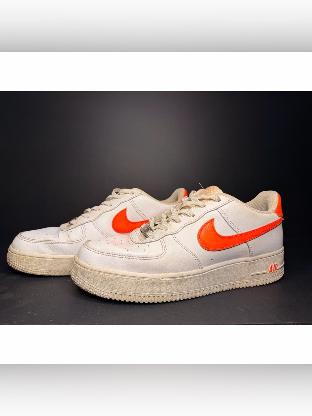 Nike Air Force 1 Low GS White / Bright Orange Sneakers 6.5Y Women’s 8